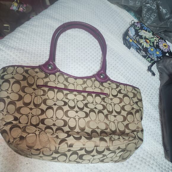 COACH EUC SIGNATURE BLEECKER TOTE BAG - Picture 3 of 7